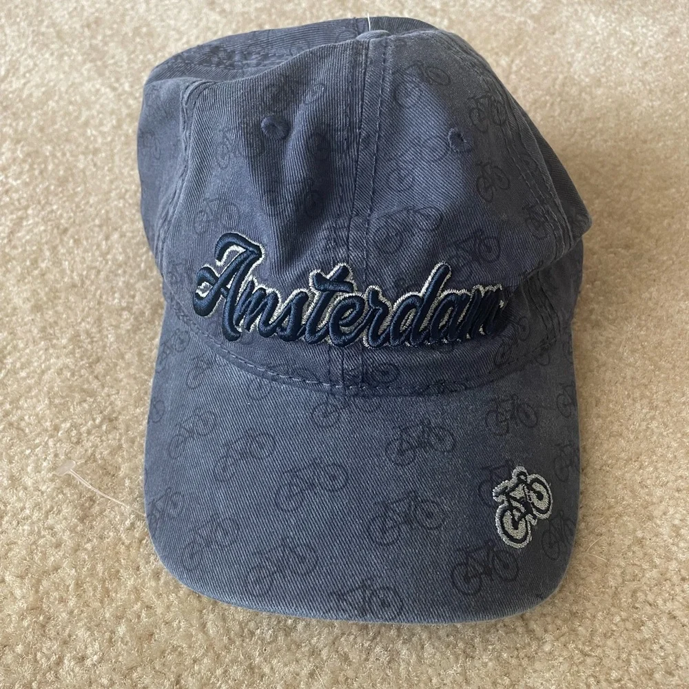 Amsterdam Embroidered Cap. Navy blue. Adjustable.‎ OS